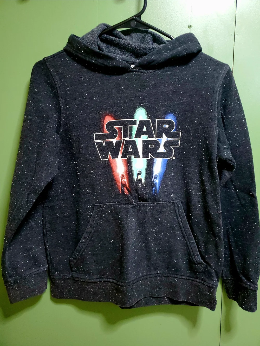 Star Wars Kids Black Speckle Hoodie with Glow In The Dark Lightsabers